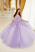 3D Butterfly Off Shoulder Ball Gown