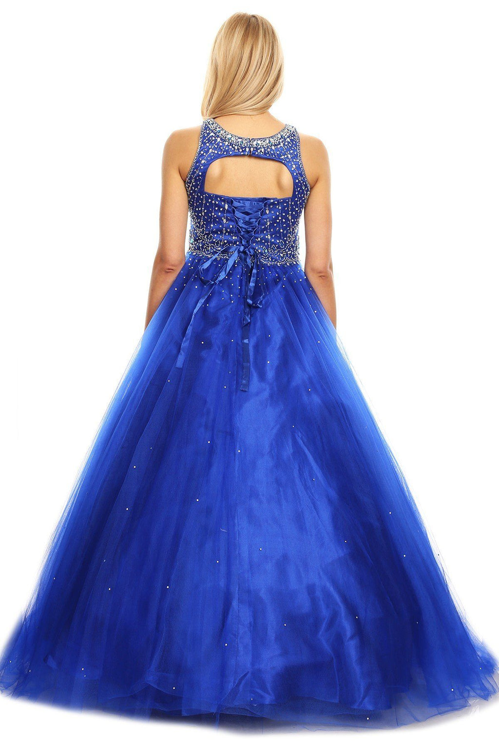 Beaded Sleeveless Ball Gown by Cinderella Couture 5027