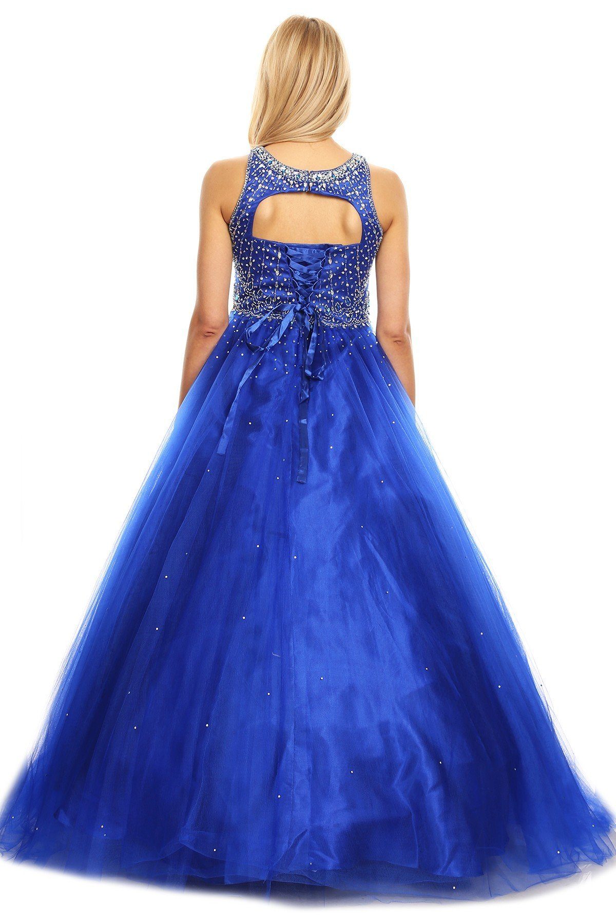 Beaded Sleeveless Ball Gown by Cinderella Couture 5027