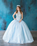 Glitter Print High Neck Quinceanera Dress by Calla SYL-19002